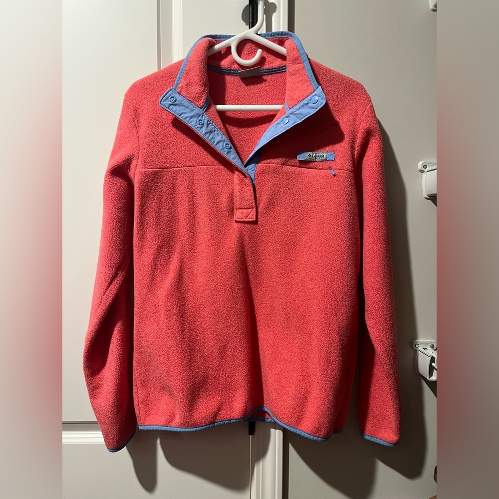 Pink and blue Columbia pullover, size 4
